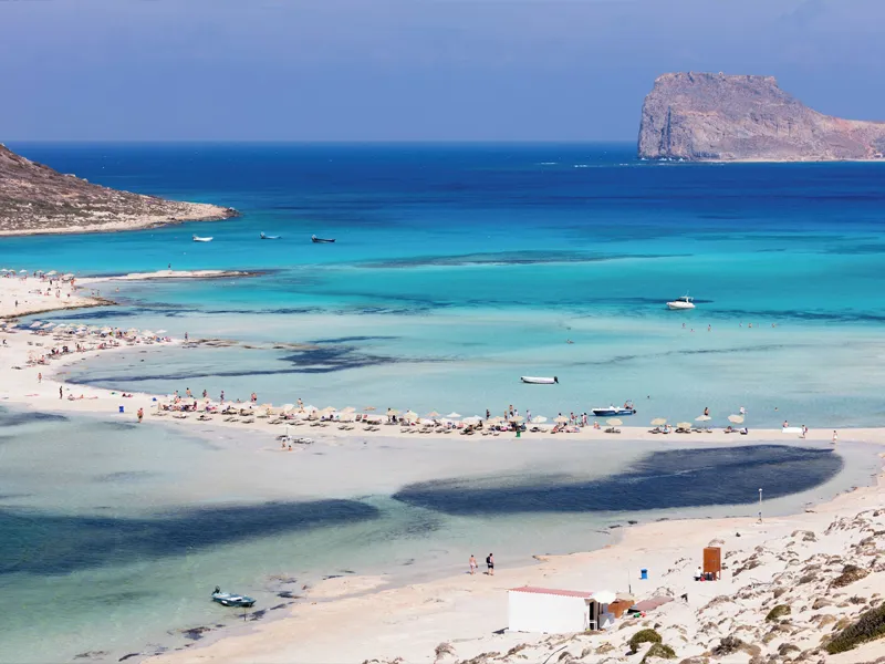 Elafonissi beach with pink sand, Crete
