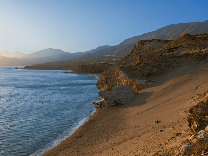 Crete landscape — turquoise waters and mountains