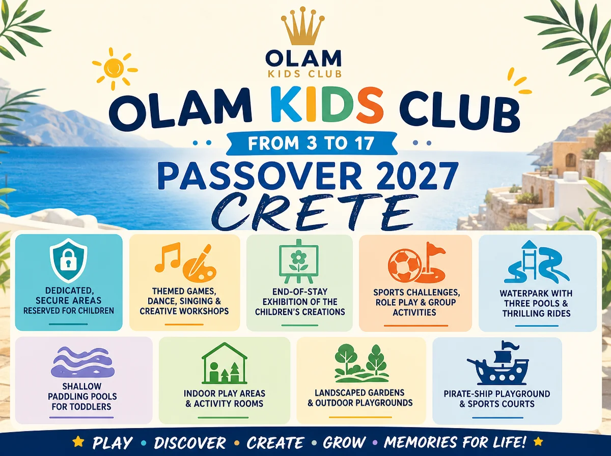 משחקים בפיקוח וסדנאות יצירה במועדון הילדים של Olam