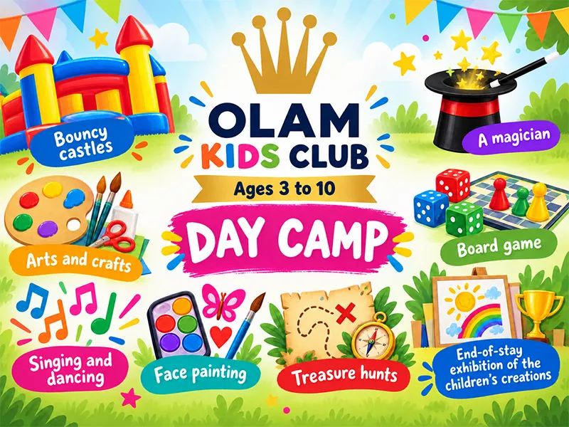 Activités du centre de loisirs de l'Olam Kids Club