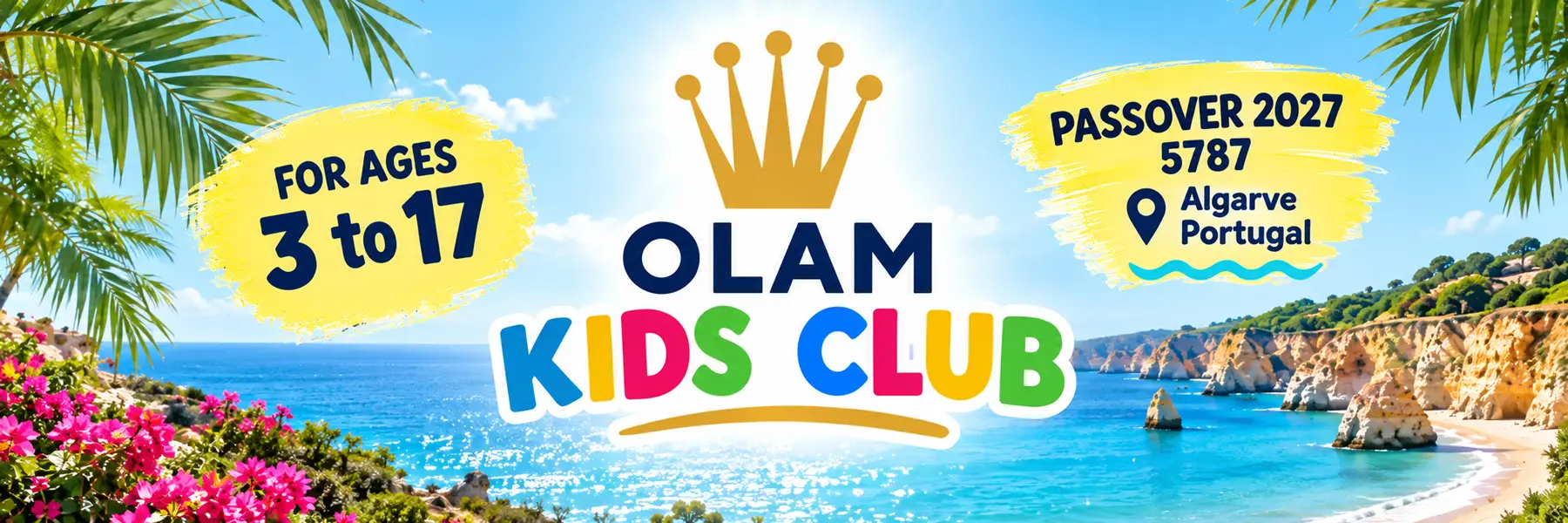 Olam Kids Club — activités pour les enfants pendant Pessah 2027 en Algarve
