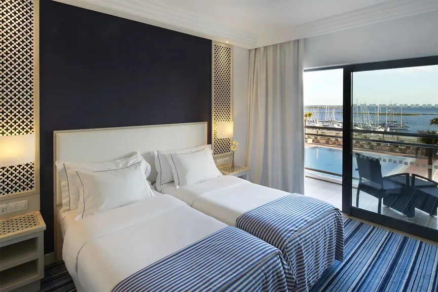 Room with a balcony overlooking the Ria Formosa