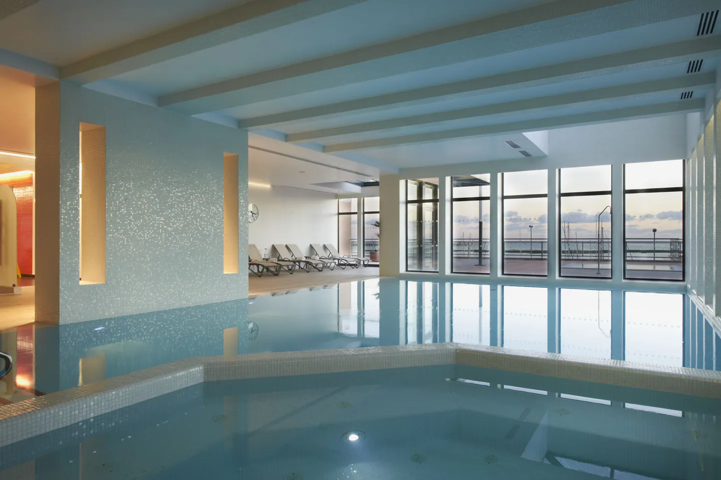 Heated indoor pool at Real Spa Therapy